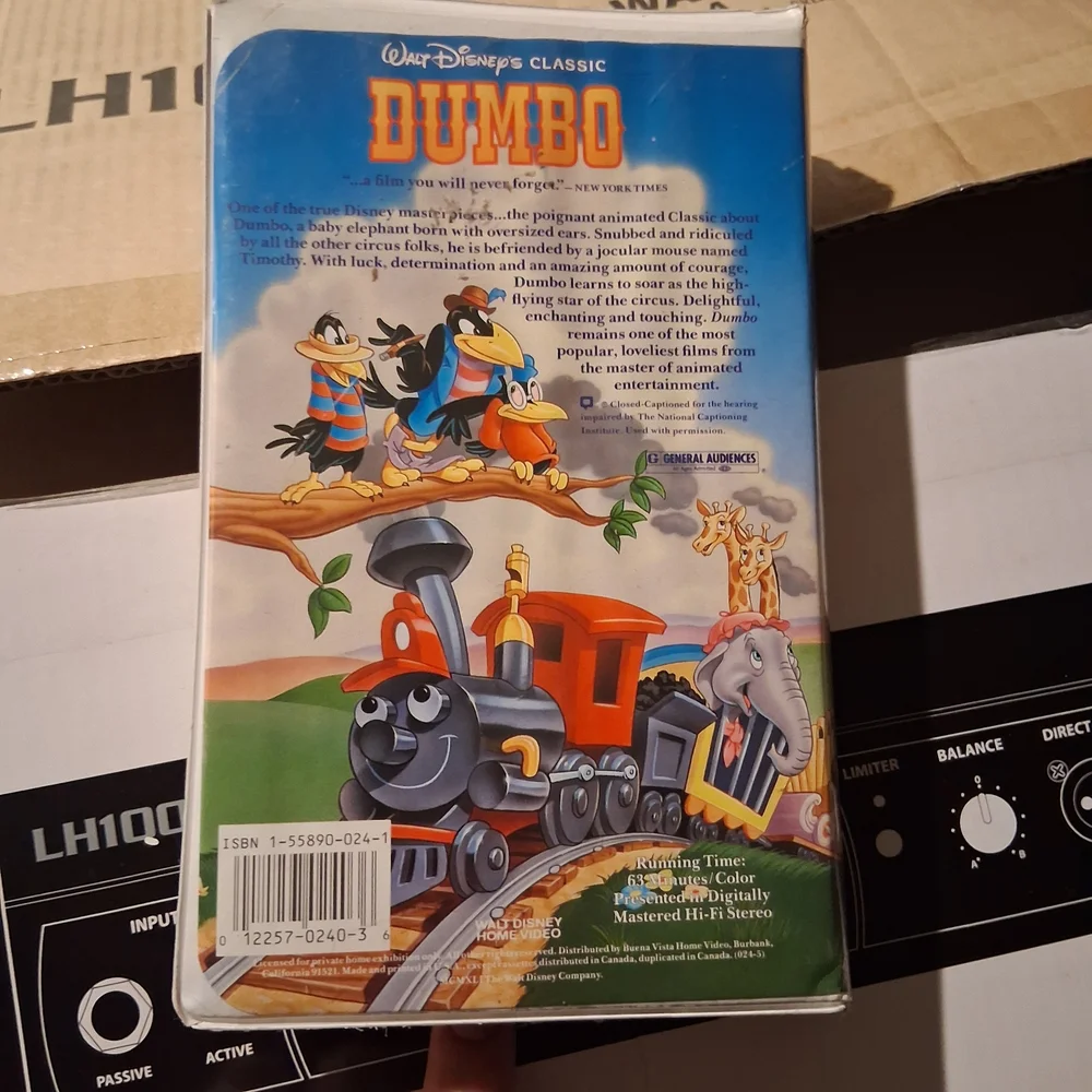 Disney Dumbo VHS with Colorful Cover